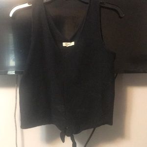 Madewell front tie crop